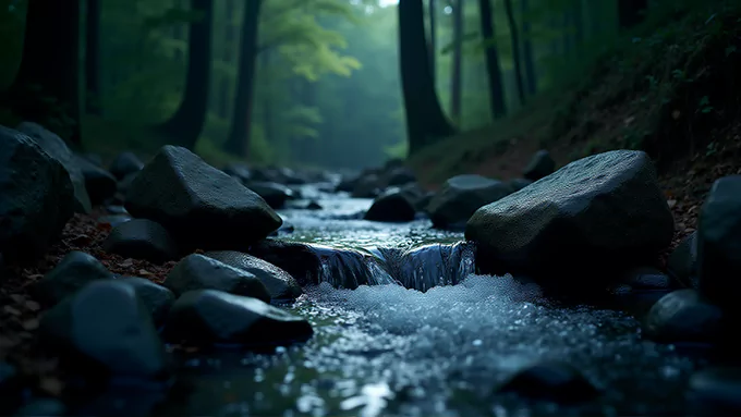 [10 Horas] Sonidos de Arroyo Nocturno | Ruido Blanco Natural | Sonidos de Agua Pura para Dormir | Música Relajante | Meditación Profunda